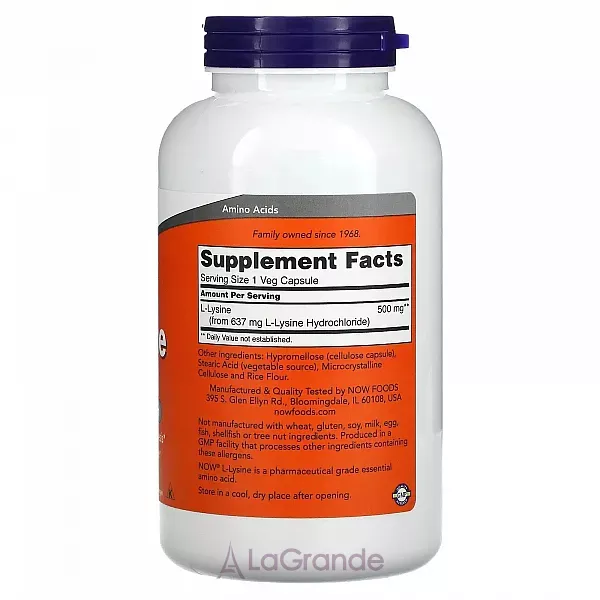 NOW Foods Lysine ����������� ˳��� 500��