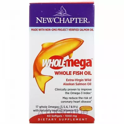 New Chapter Wholemega Extra Virgin Wild Alaskan Salmon Whole Fish Oil   , 1000 