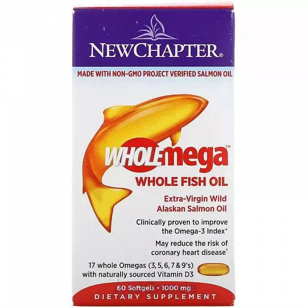 New Chapter Wholemega Extra Virgin Wild Alaskan Salmon Whole Fish Oil ĳ������ ������� 
