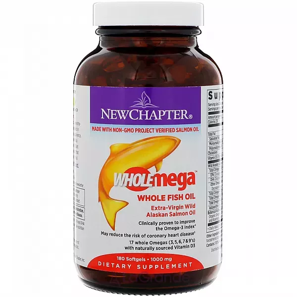 New Chapter Wholemega Extra Virgin Wild Alaskan Salmon Whole Fish Oil ĳ������ ������� 