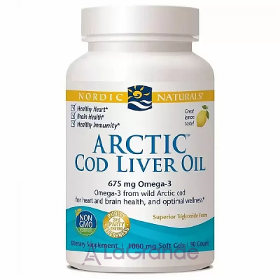 Nordic Naturals Arctic Cod Liver Oil, Lemon      , 1000 ,   