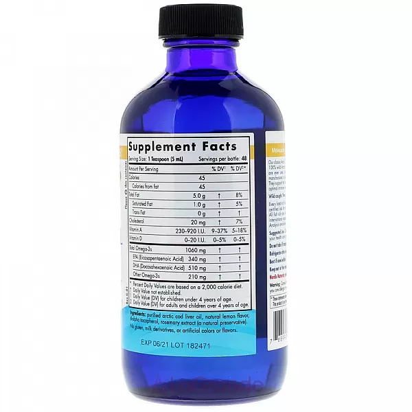 Nordic Naturals Arctic Cod Liver Oil, Lemon ������ ����� ��� �� ������ ����������� ������, �� ������ ������