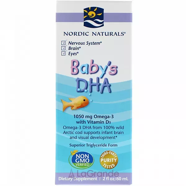 Nordic Naturals Baby's DHA with Vitamin D3 ������ ����� ��� ��� ����� + D3