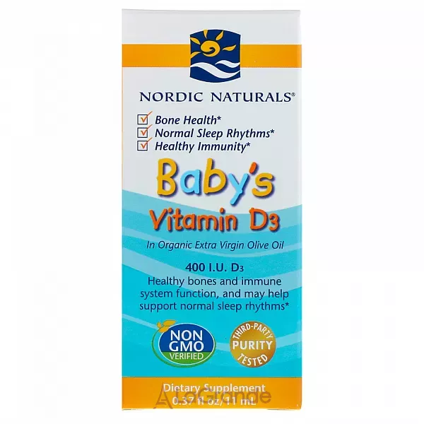 Nordic Naturals Baby's Vitamin D3 400 IU ������� D3 ��� ��������� �����, 400 ��