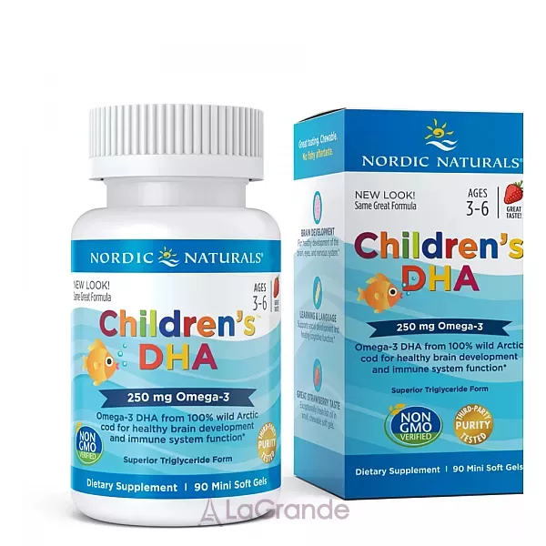 Nordic Naturals Children's DHA 250 mg ����� ��� ��� �����, 250 ��, �� ������ ��������
