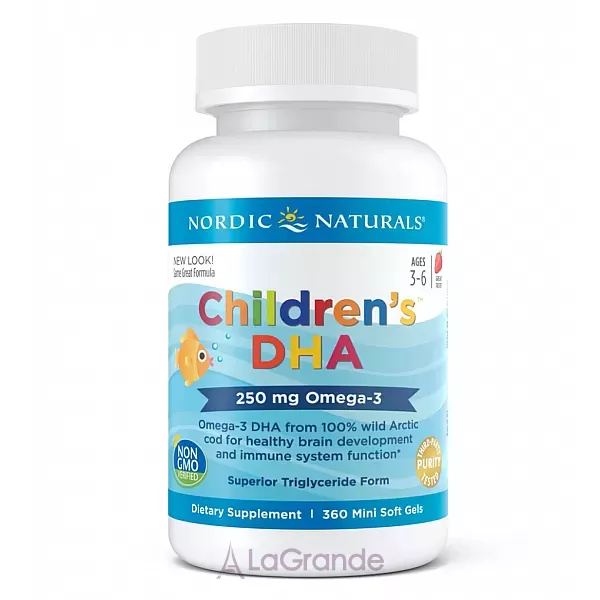 Nordic Naturals Children's DHA 250 mg ����� ��� ��� �����, 250 ��, �� ������ ��������