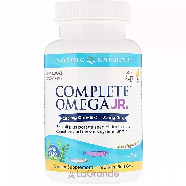 Nordic Naturals Complete Omega Junior 283 mg ����� ��� ��� ���������� �� 6 �� 12 ���, 283 ��, �� ������ ������