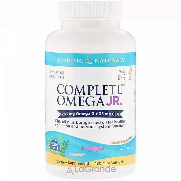 Nordic Naturals Complete Omega Junior 283 mg ����� ��� ��� ���������� �� 6 �� 12 ���, 283 ��, �� ������ ������