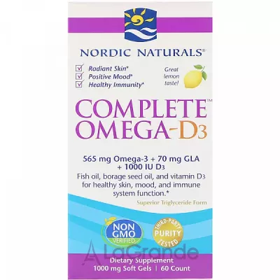 Nordic Naturals Complete Omega-D3  -D3,   