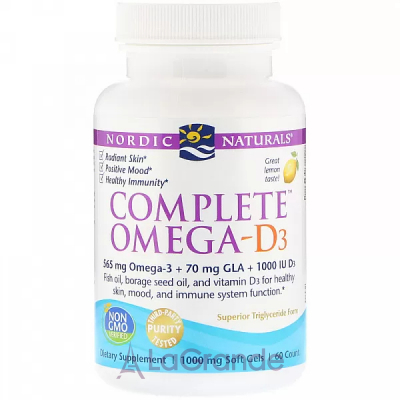 Nordic Naturals Complete Omega-D3  -D3,   