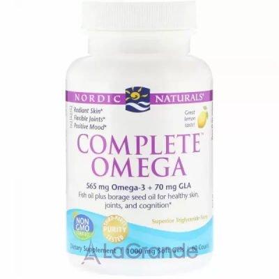 Nordic Naturals Complete Omega 1000 mg  3-6-9, 1000 ,    