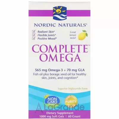 Nordic Naturals Complete Omega 1000 mg  3-6-9, 1000 ,    