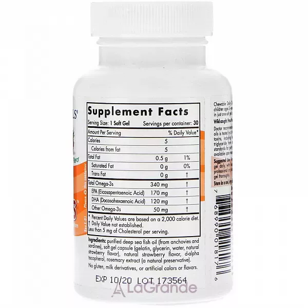 Nordic Naturals Daily Omega Kids 500 mg ����� ��� ��� �����, 500 ��, �� ������ ��������