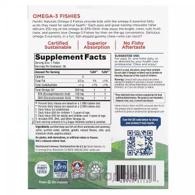 Nordic Naturals Nordic Omega-3 Fishies 300 mg    , 300 ,   