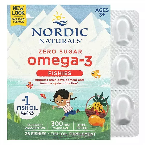 Nordic Naturals Nordic Omega-3 Fishies 300 mg ����� ��� ��� �����, 300 ��, � ��������� ������