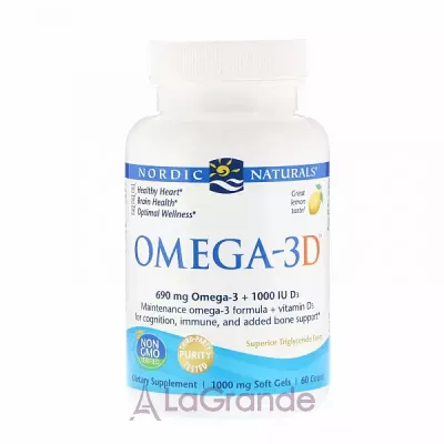 Nordic Naturals Omega-3D   -3, 1000 ,   