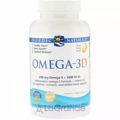 Nordic Naturals Omega-3D   -3, 1000 ,   