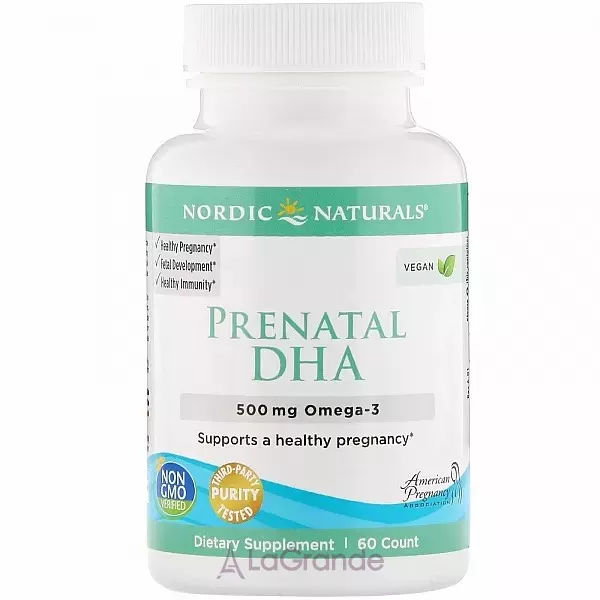 Nordic Naturals Prenatal DHA 500 mg ����� ��� ��� ����������, 500 ��
