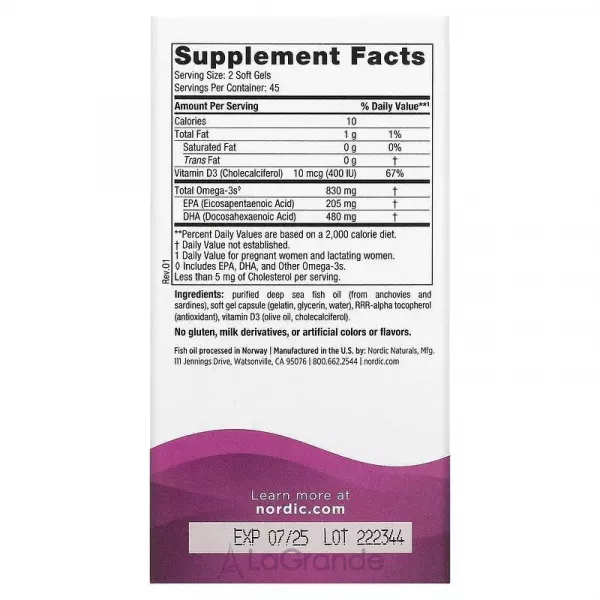 Nordic Naturals Prenatal DHA ����� ��� � ������� D3 ��� ����������