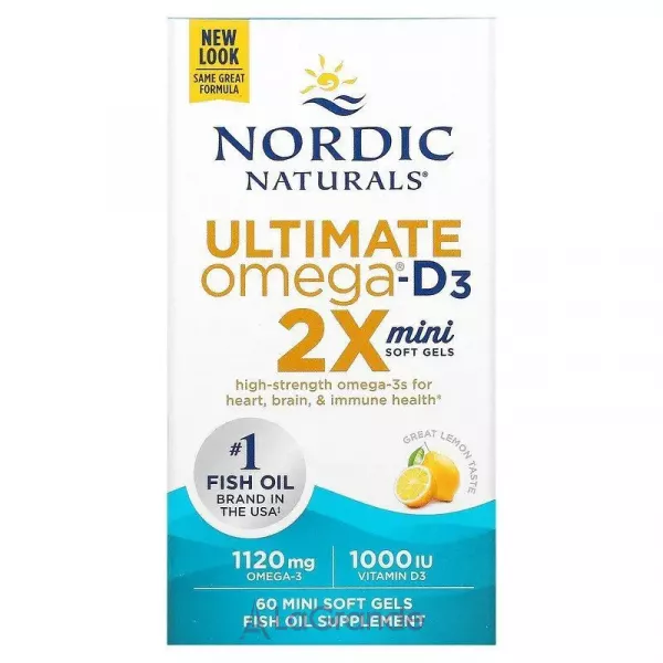 Nordic Naturals Ultimate Omega 2X Mini with Vitamin D3 ����� ��� � ��������� �3, ���� ������� �� ������ ������