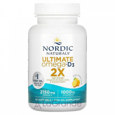 Nordic Naturals Ultimate Omega 2X with Vitamin D3 '    D, 2150 /1000 ,   