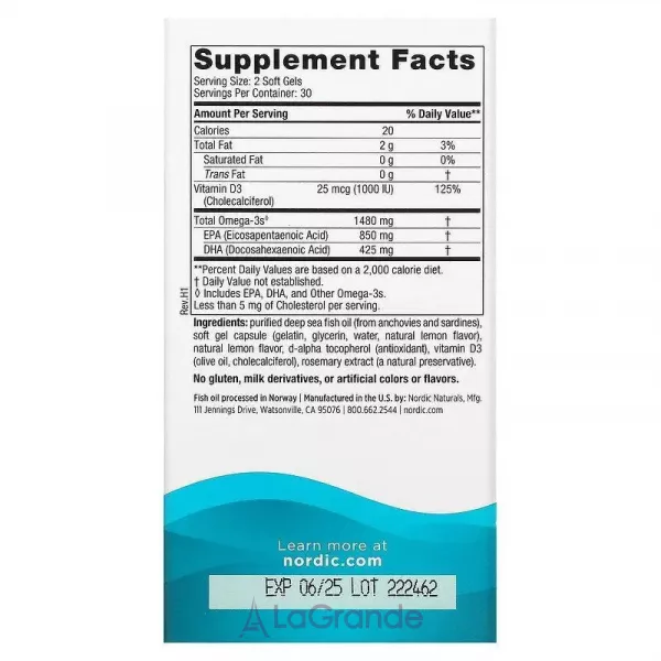 Nordic Naturals Ultimate Omega Xtra ������ �����-3, �� ������ ������