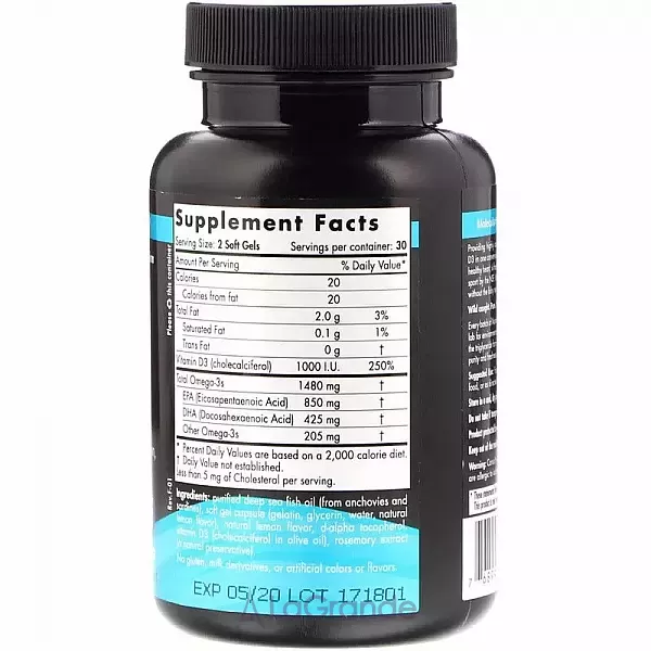 Nordic Naturals Ultimate Omega-D3 Sport �����-D3 �����, 1000 ��
