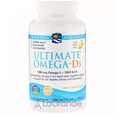 Nordic Naturals Ultimate Omega-D3   -3, 1000 ,   