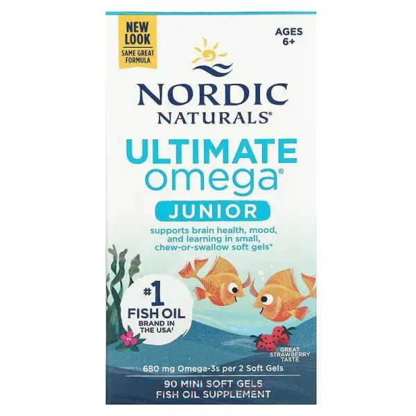 Nordic Naturals Ultimate Omega Junior 680 mg ����� ��� ��� ����� �� 6 �� 12 ���, 680 ��, �� ������ ��������