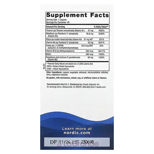 Nordic Naturals Vitamin B Complex �������� ��������� ������ �
