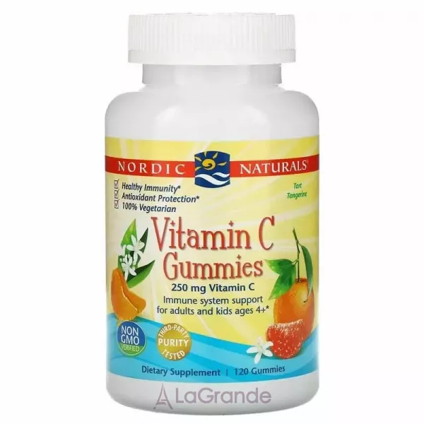 Nordic Naturals Vitamin C Gummies 250 mg ������� C, 250 ��, ����������� ������� �� ������ ���������