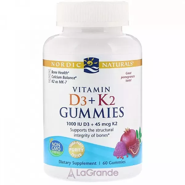 Nordic Naturals Vitamin D3 + K2 ������� �3 � �2, 1000 ��/45 ���, �� ������ �������