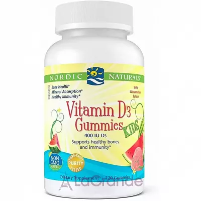 Nordic Naturals Vitamin D3 Gummies Kids 400 IU  D3  , 400 ,     