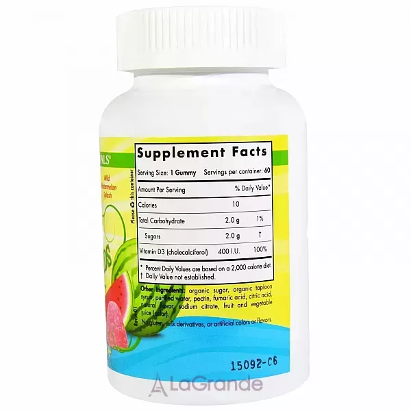 Nordic Naturals Vitamin D3 Gummies Kids 400 IU ������� D3 ��� �����, 400 ��, ����������� ������� �� ������ ������