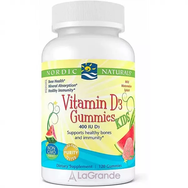 Nordic Naturals Vitamin D3 Gummies Kids 400 IU ������� D3 ��� �����, 400 ��, ����������� ������� �� ������ ������