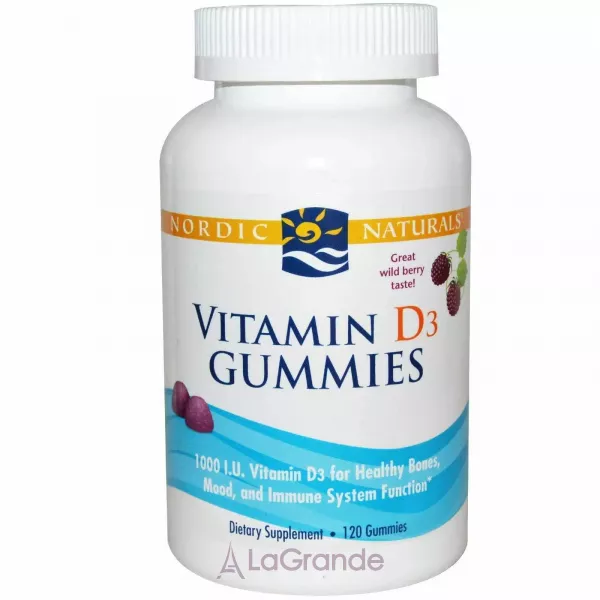 Nordic Naturals Vitamin D3 Gummies 1000 IU ������� D3, 1000 ��, ����������� �������� �� ������ ������ ����