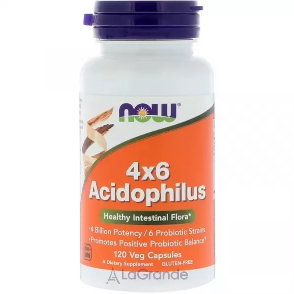 Now Foods 4x6 Acidophilus ����������, 4 ���� ���