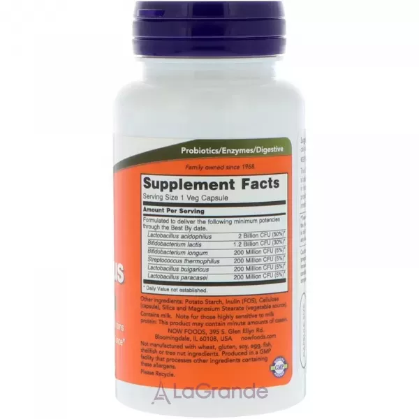 Now Foods 4x6 Acidophilus ����������, 4 ���� ���