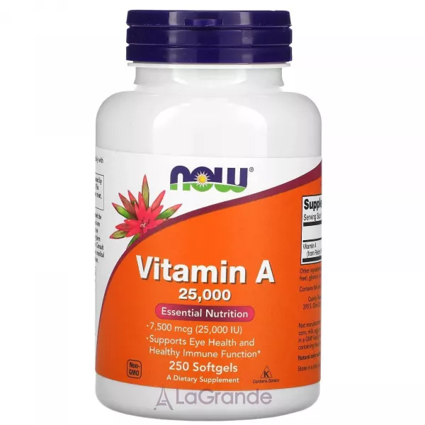 Now Foods Vitamin A 25000 IU ³���� �, 25000 ��
