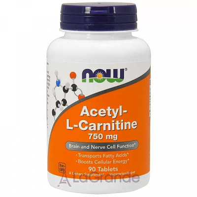 Now Foods Acetyl-L-Carnitine 750 mg --, 750 