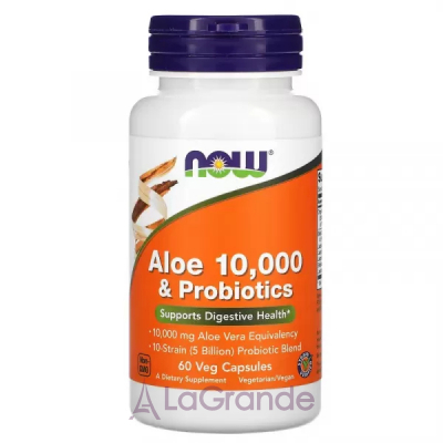 Now Foods Aloe 10000 & Probiotics   10000   