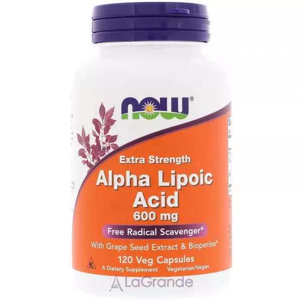Now Foods Alpha Lipoic Acid 600 mg �����-����� �������, 600 ��