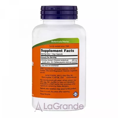 Now Foods Artichoke 450 mg , , 450 