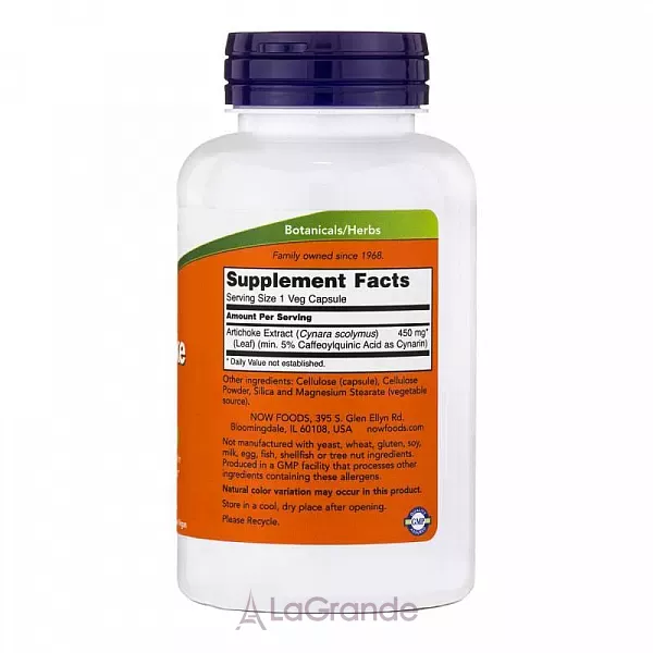 Now Foods Artichoke 450 mg �������, ��������, 450 ��