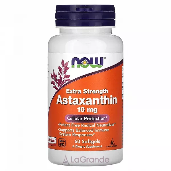 Now Foods Astaxanthin Extra Strenght 10 mg ����������� ���������� ����, 10 ��