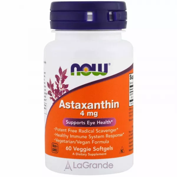 Now Foods Astaxanthin 4 mg ����������� (��������� �������� ����), 4 ��