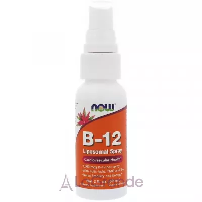 Now Foods B-12 Liposomal Spray 1000 mcg ³ 12,  , 1000 