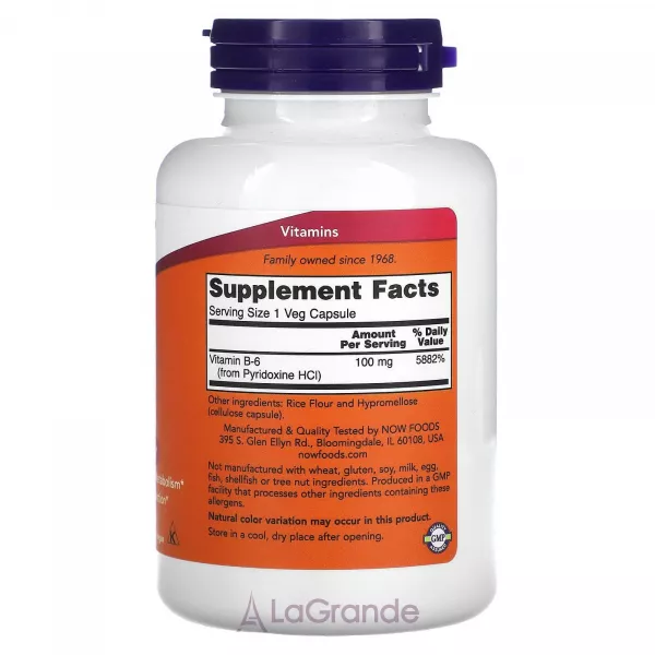 Now Foods B-6 100 mg ������� �6, 100 ��