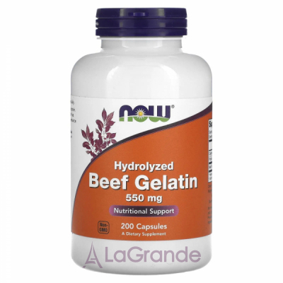 Now Foods Hydrolyzed Beef Gelatin 550 mg  , 550 