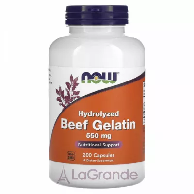 Now Foods Hydrolyzed Beef Gelatin 550 mg  